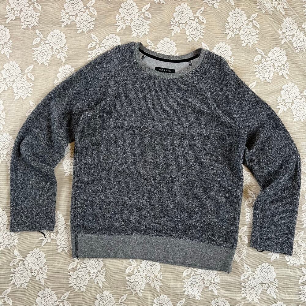 Rag & Bone Gray Reverse Terry Crewneck Sweatshirt